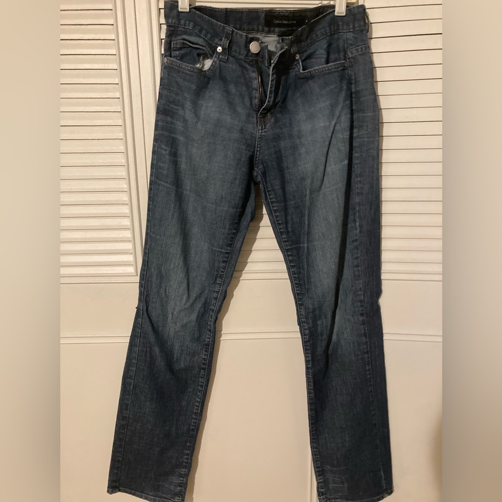 Calvin Klein blue skinny jeans